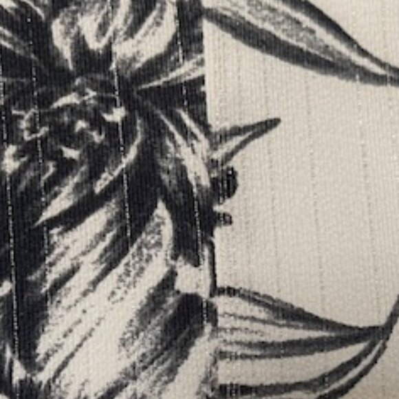 Christian Siriano Dress – Hawaiian Print Cream/Black – Size 10 - Picture 7 of 9